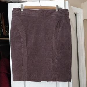 Grey Corduroy Club Monaco Pencil Skirt Size 10